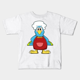 Parrot as Cook with Cooking apron Kids T-Shirt